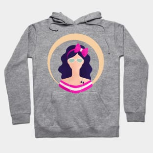 Pink coastal lady Hoodie